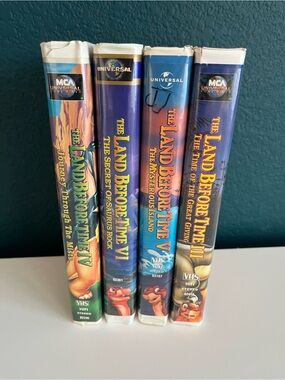 VHS Universal The Land Before Time 3,4,5,6